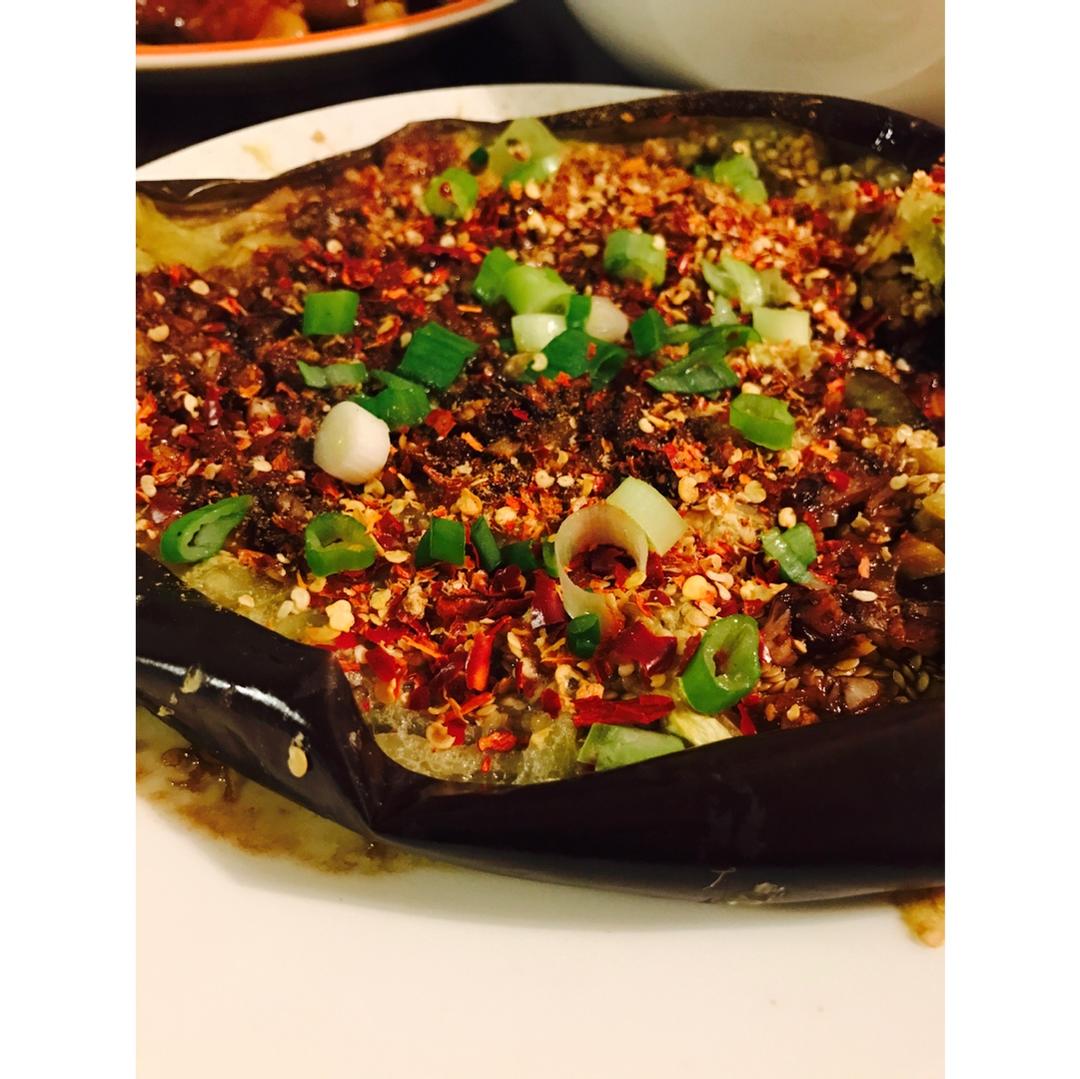 【微波炉烤茄子】