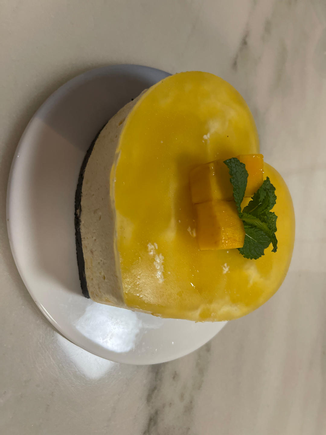 零失败，新手一次成功，无需烤箱，6寸芒果奥利奥慕斯蛋糕