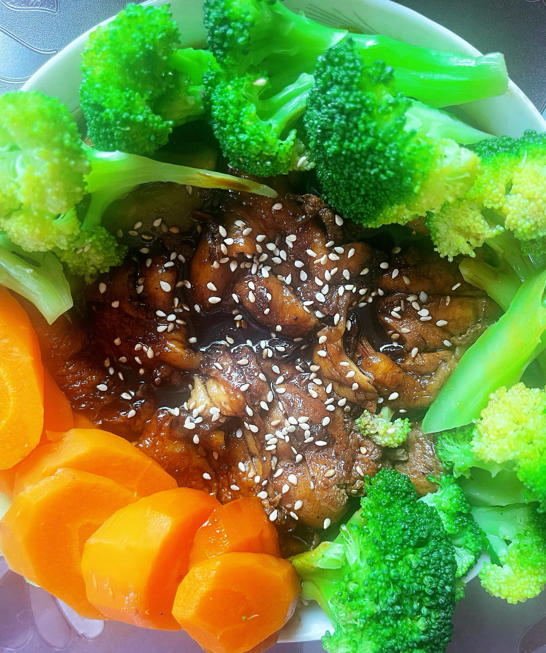 不放一滴油的照烧鸡腿饭