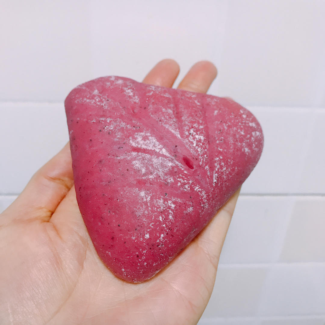 火龙果豆沙面包（一次发酵）