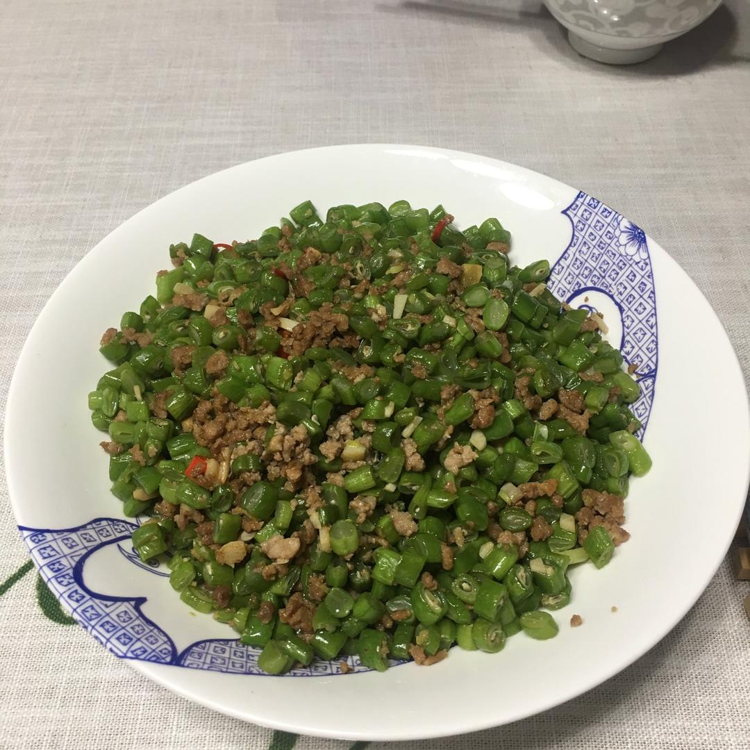 肉沫豆角下饭菜