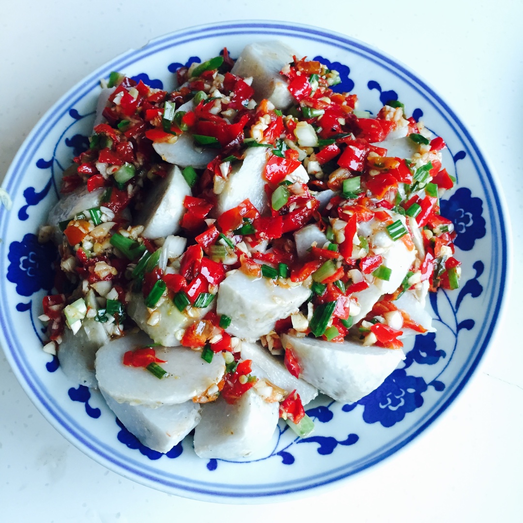 kari爱美丽做的剁椒蒸芋艿