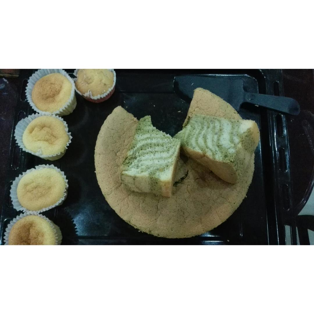 双色拉花戚风蛋糕