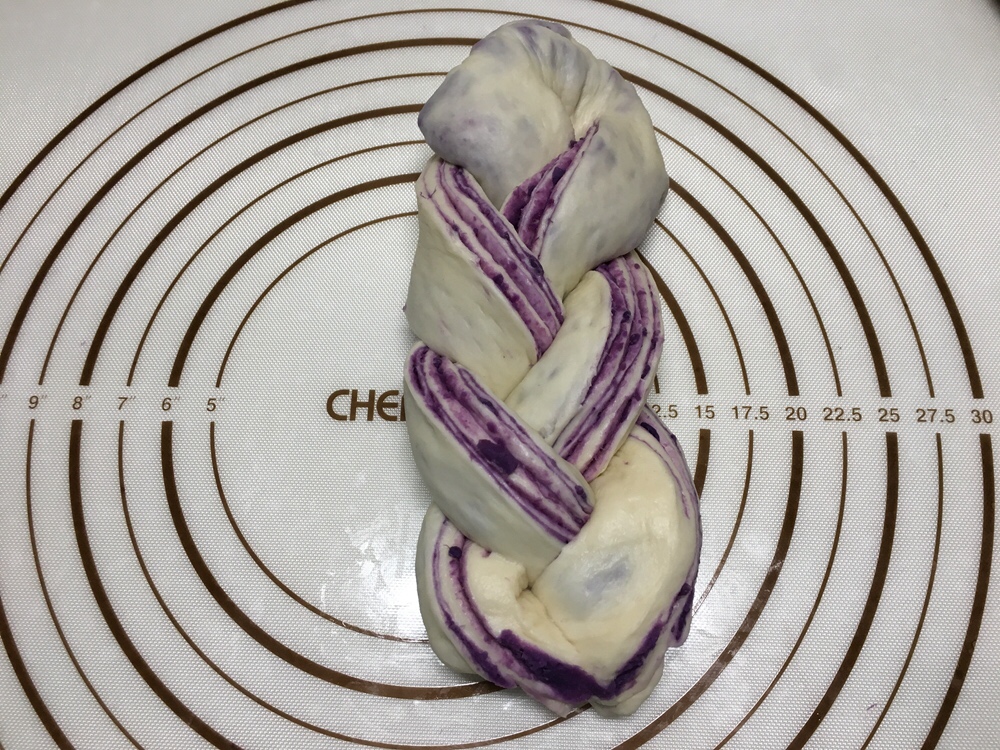 紫薯花纹吐司（中种）的做法 步骤16