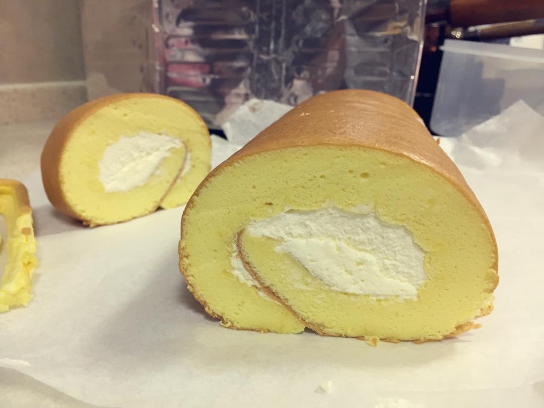 几分甜香芋奶冻卷/卷不裂配方+新鲜香芋奶油+入口即化奶冻/烘焙视频蛋糕篇7「薄卷」