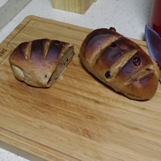 蔓越莓全麦黑糖面包