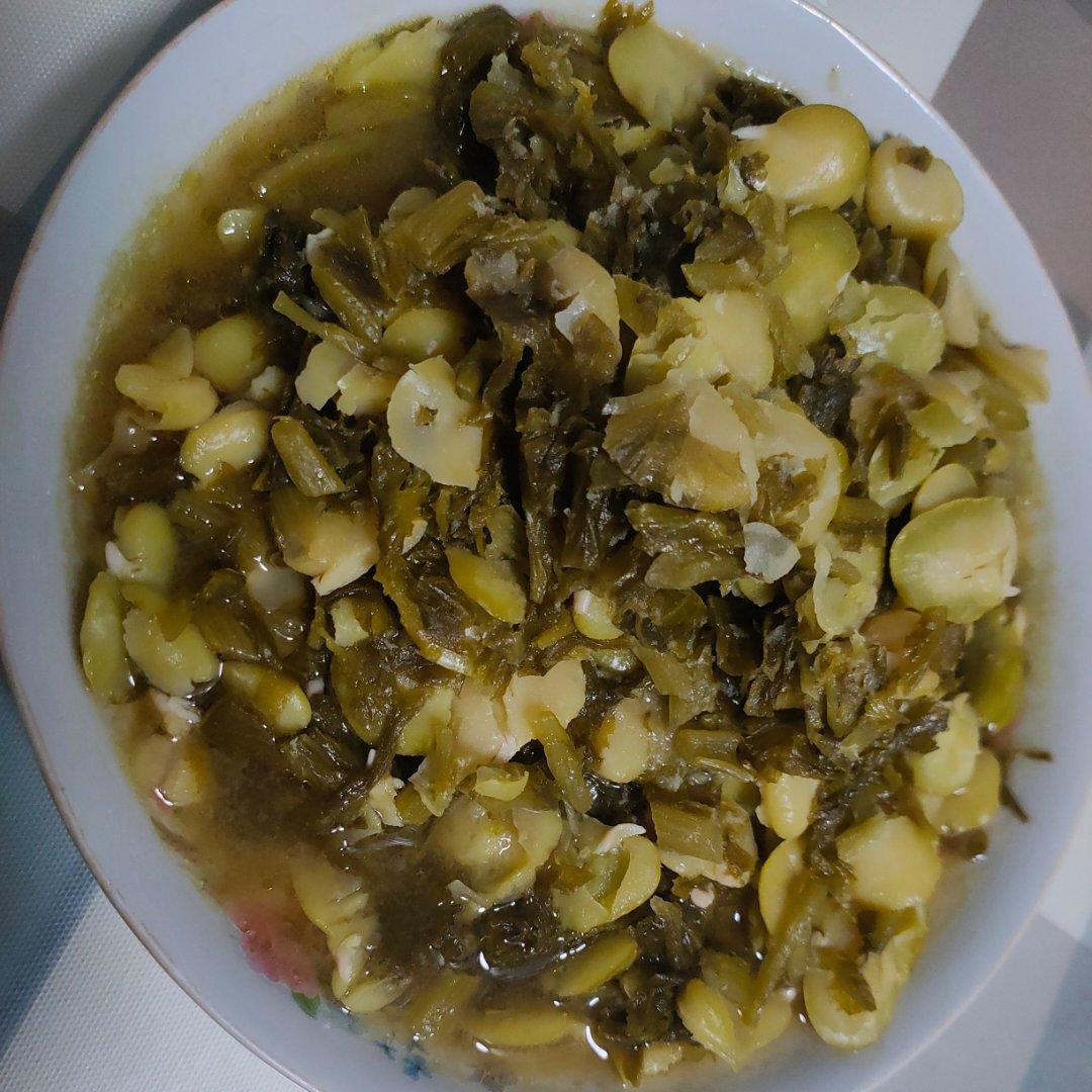 雪菜香肠炒豆瓣
