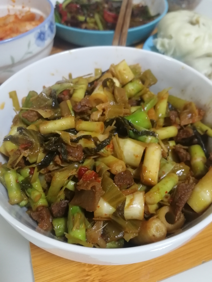 下饭菜:肉丝酸菜小笋