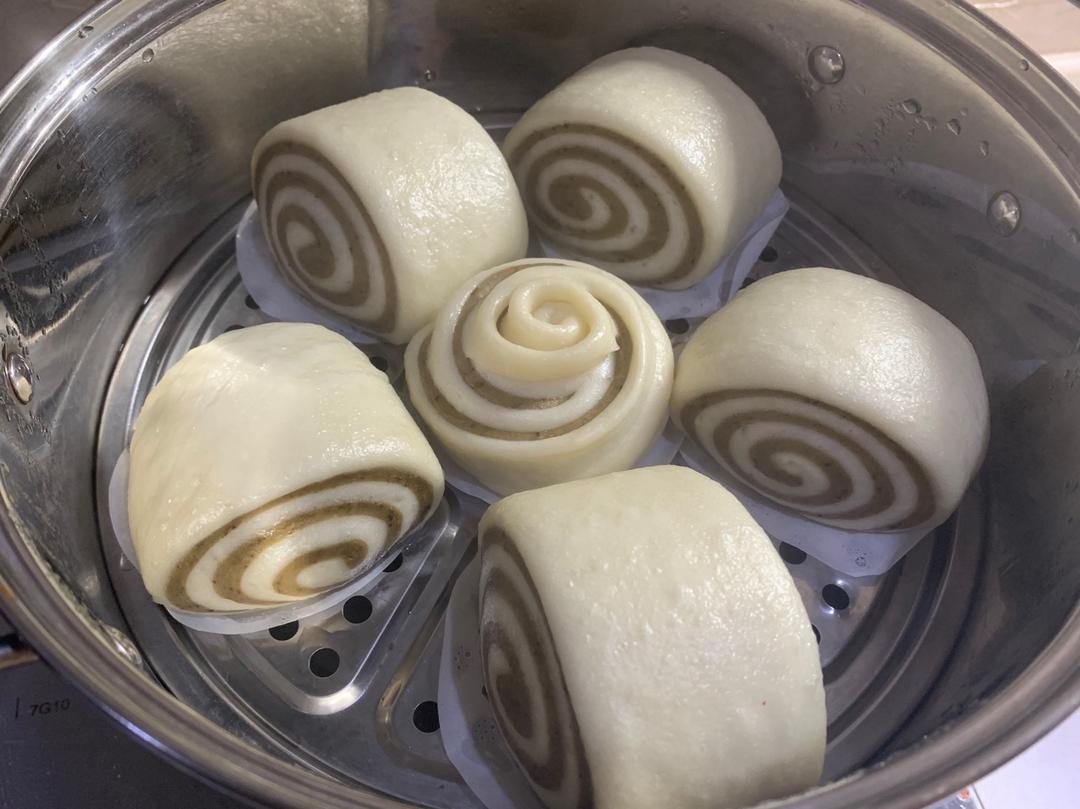 抹茶双色馒头
