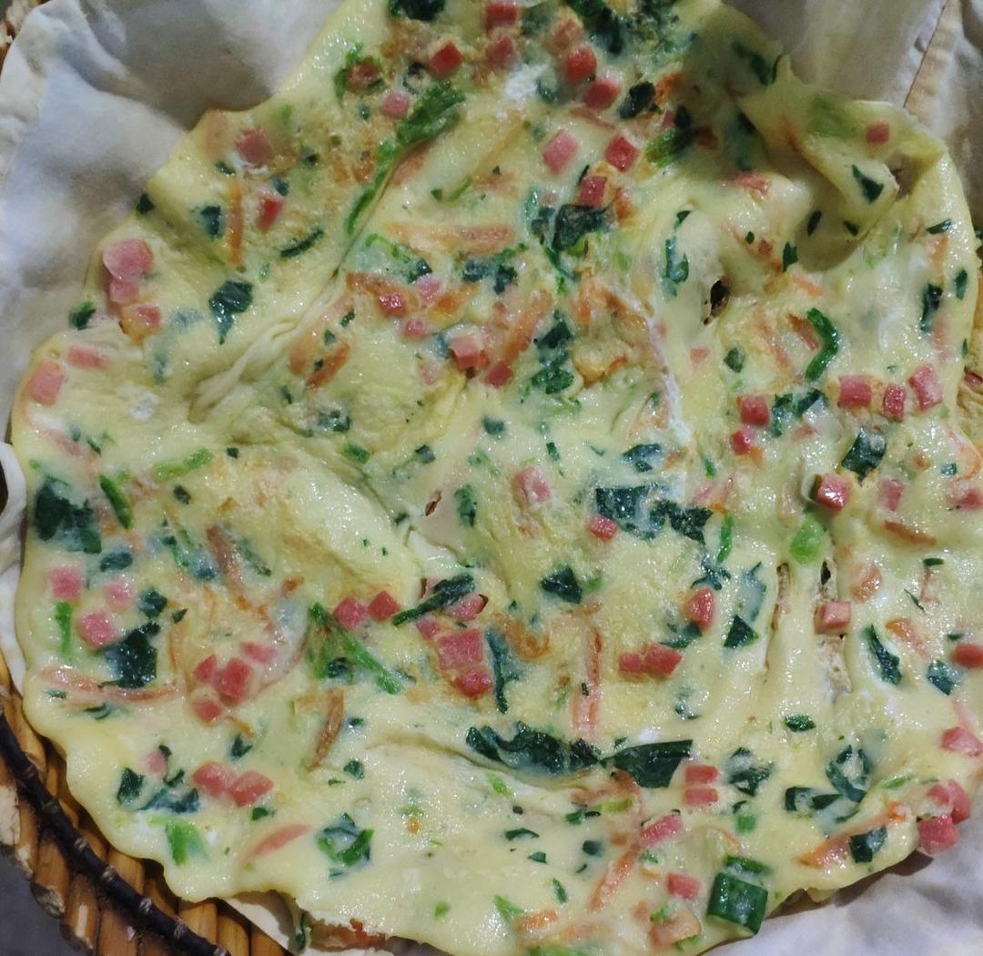 火腿肠鸡蛋摊饼