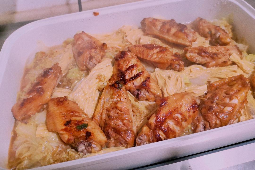 北鼎铸铁锅食谱｜焖蒜香鸡翅