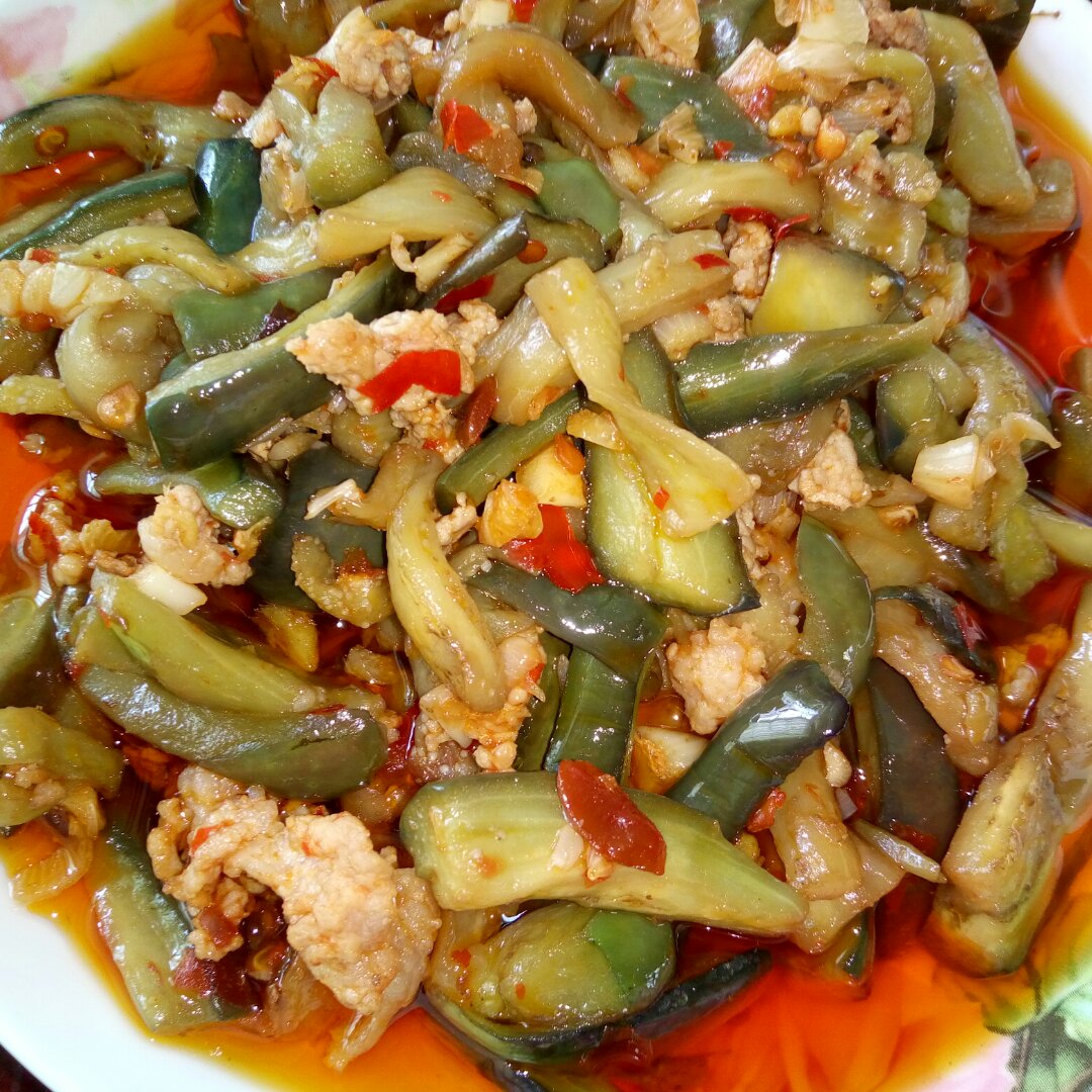 红烧肉沫茄子