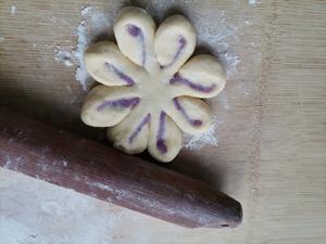 花朵紫薯面包（低油低脂）的做法 步骤10