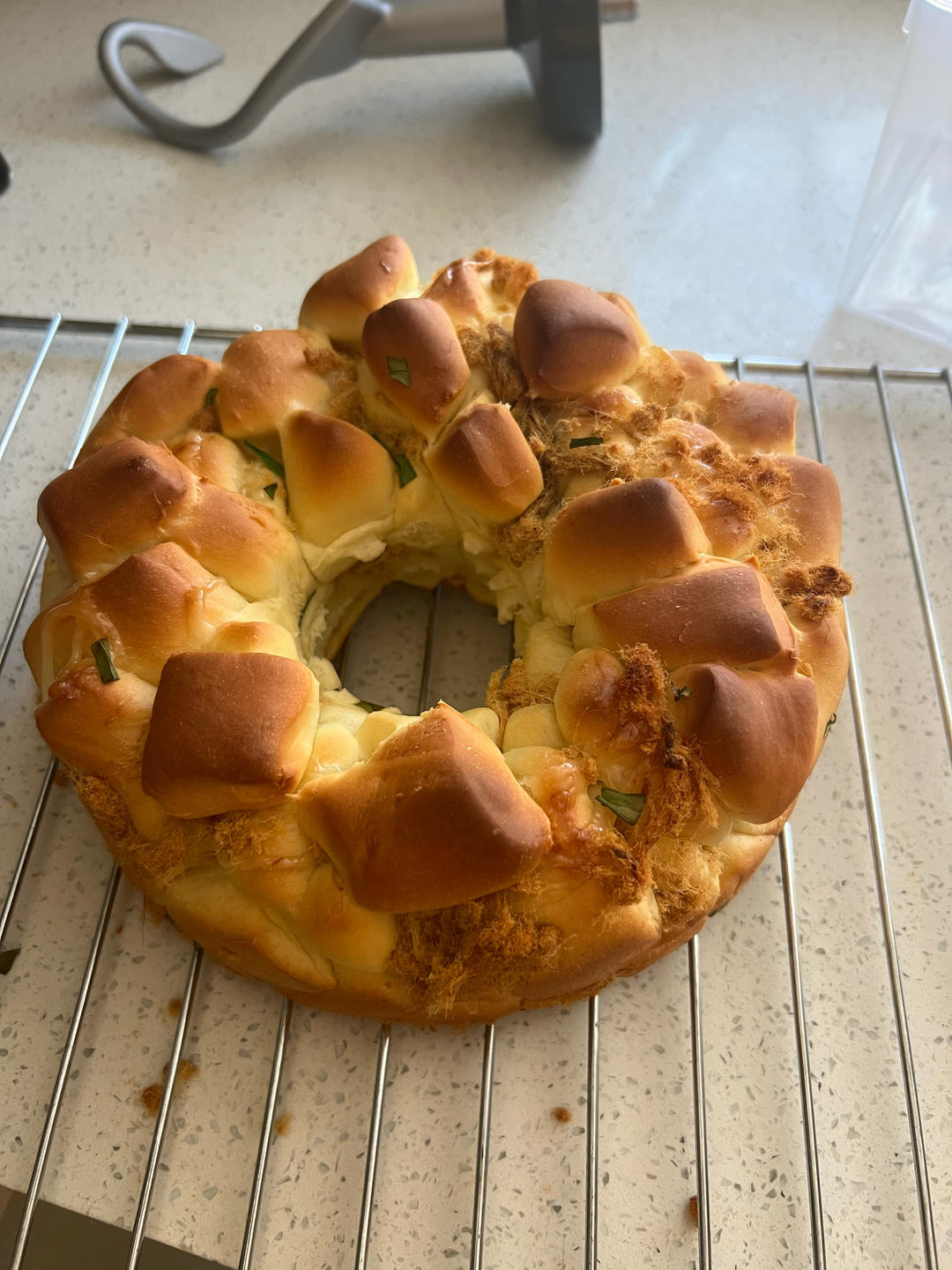 ‼️咸口火腿肠肉松面包㊙️一次性发酵