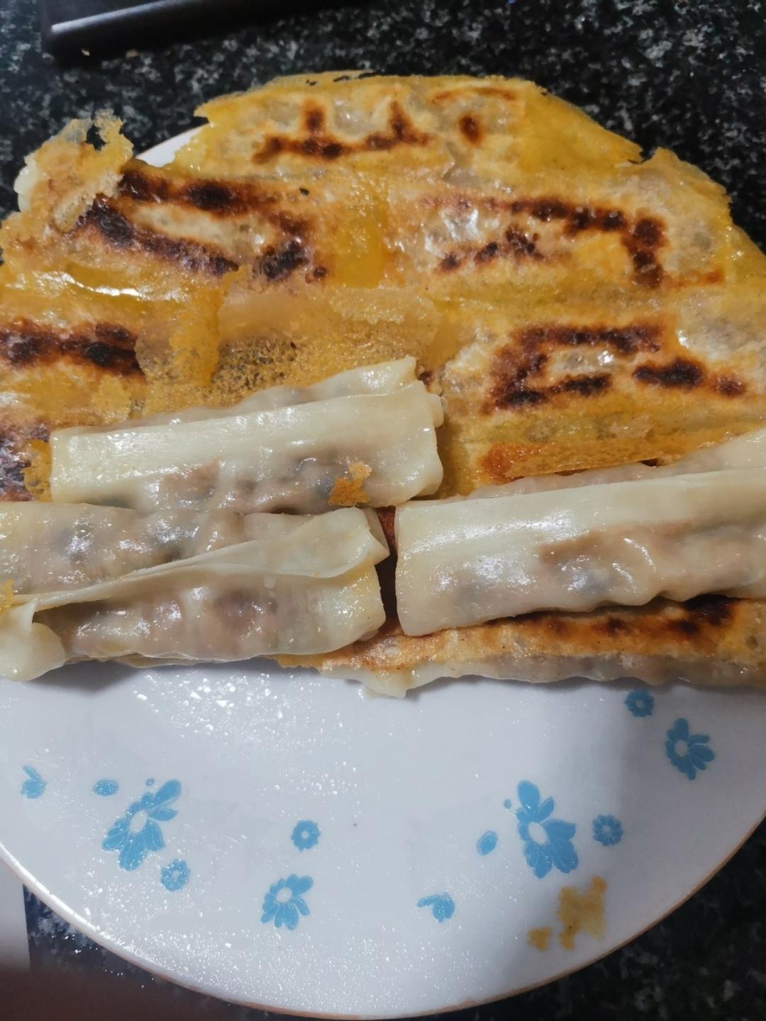 ⚡️超快手⚡️饺子皮版韭菜猪肉锅贴