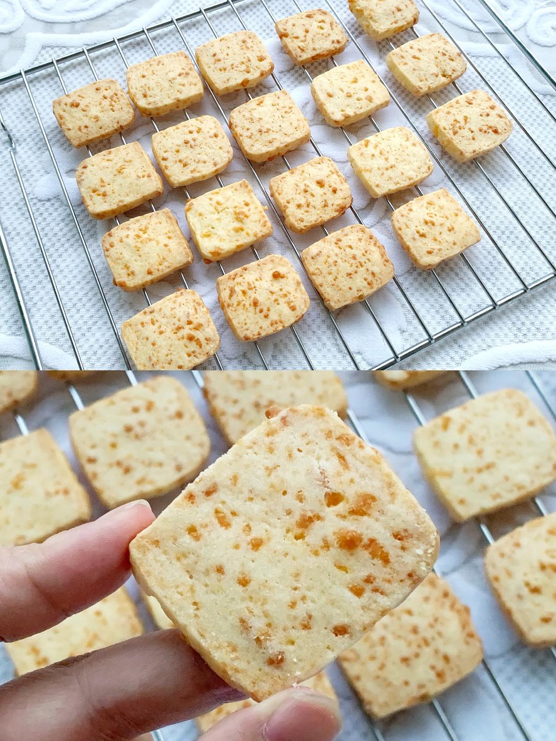 免打发‼️咸香酥脆一次成功芝士饼干的做法