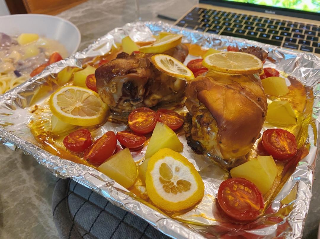 小清新柠檬番茄烤琵琶腿【SURE石崎秀儿烤箱食谱】