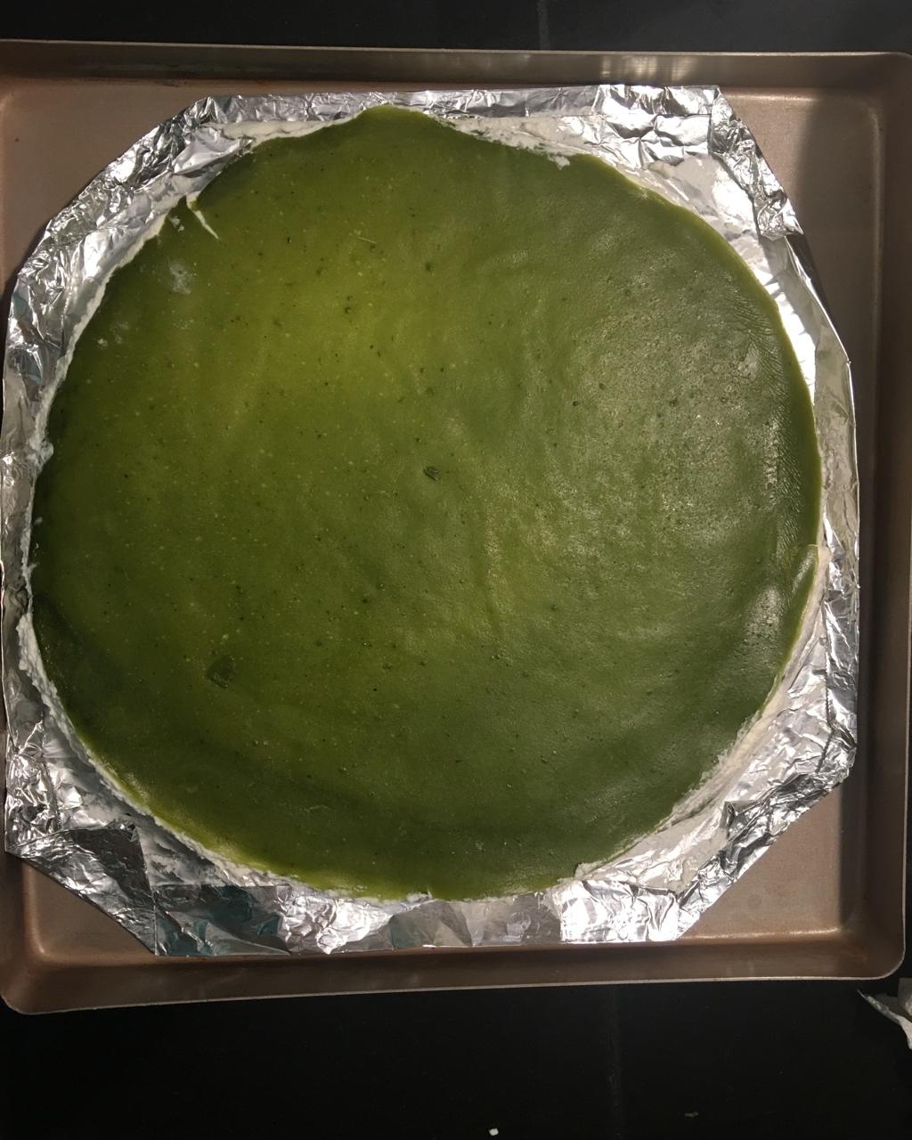 学做LADY M家24层超薄渐变抹茶千层蛋糕