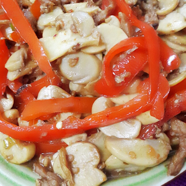 蘑菇炒肉片