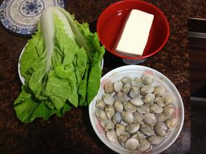 豆腐蛤蜊汤的做法 步骤1