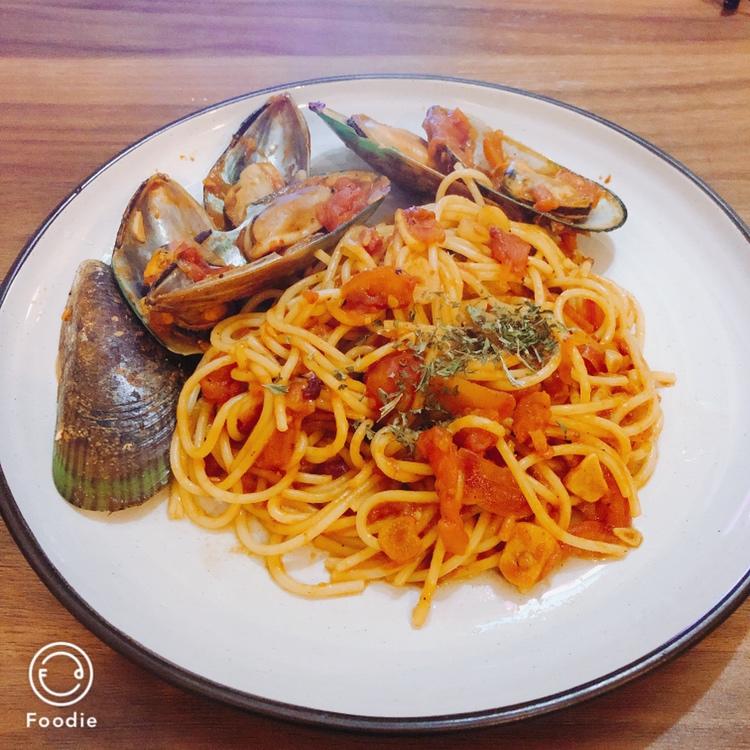 青口贝番茄意面