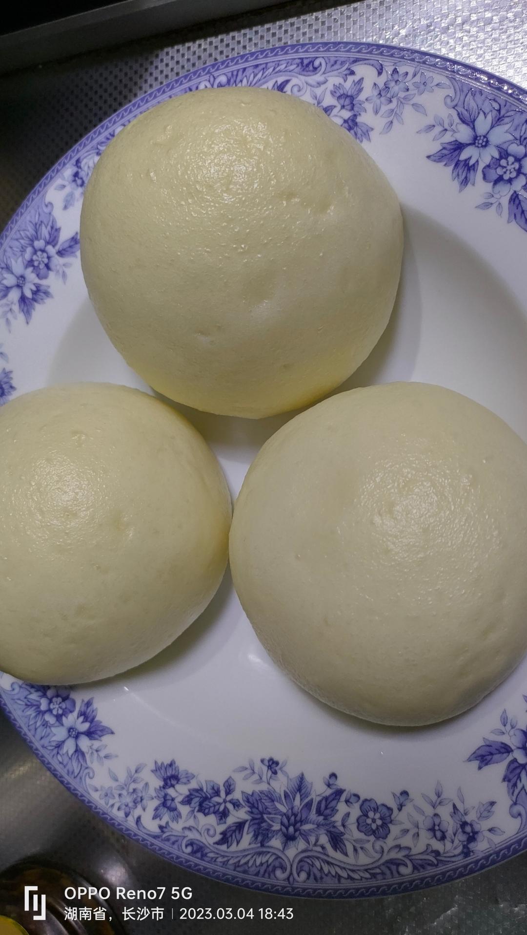 烫面馒头（一次发酵，个个水光肌）