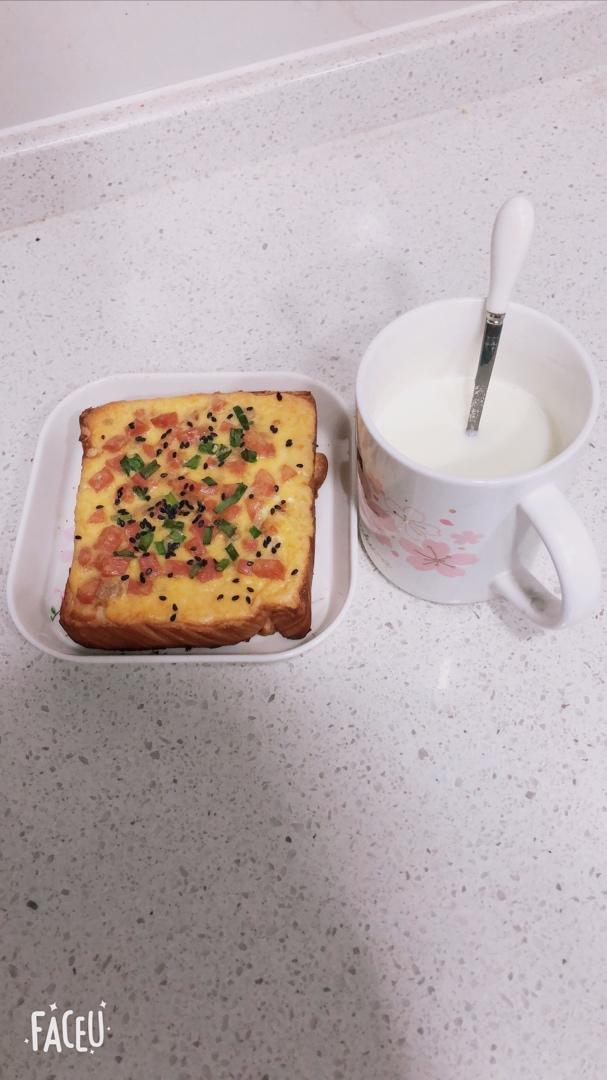 真的好好吃❗️芝士火腿葱香岩烧吐司🍞