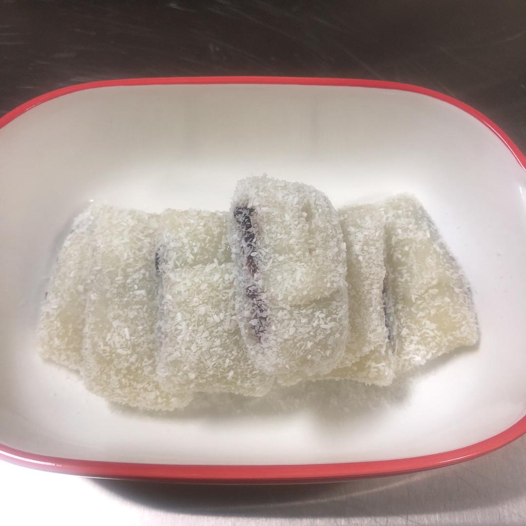 零失败！巨好吃的椰蓉豆沙糯米卷！