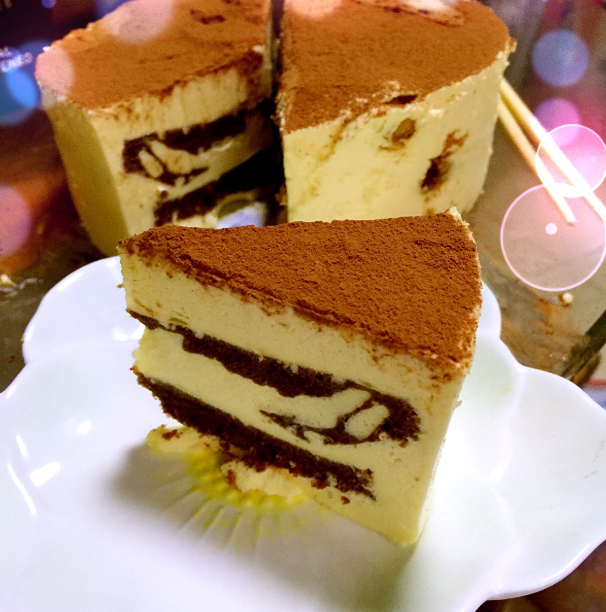 一次性做2个六寸提拉米苏蛋糕（无需烤箱）