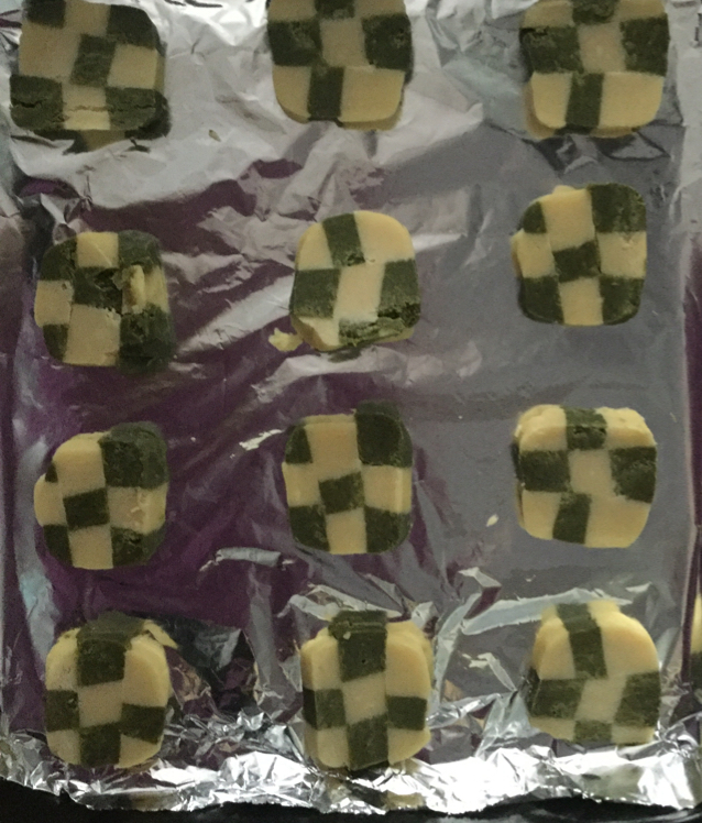 香草抹茶饼干（棋盘饼干