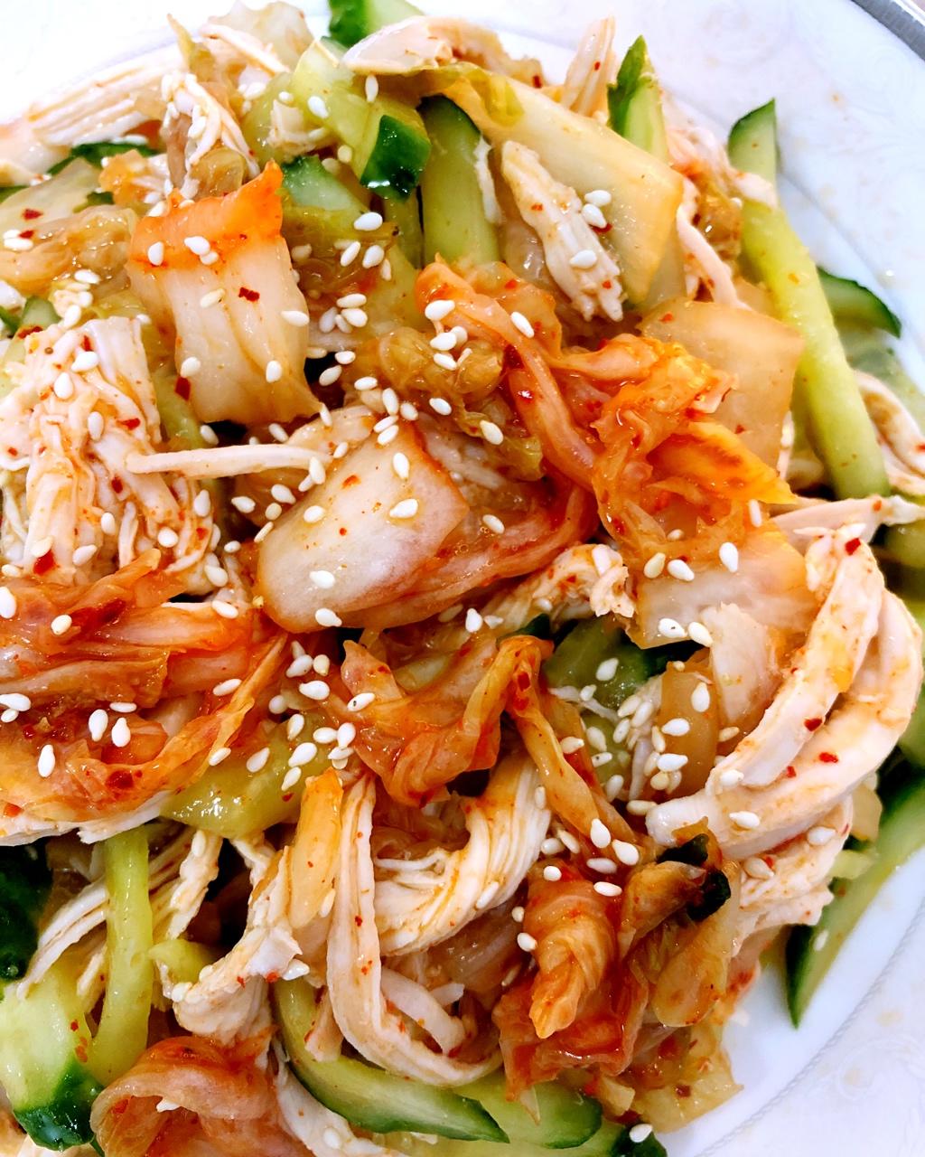 烘焙菜鸟75做的泡菜凉拌鸡丝