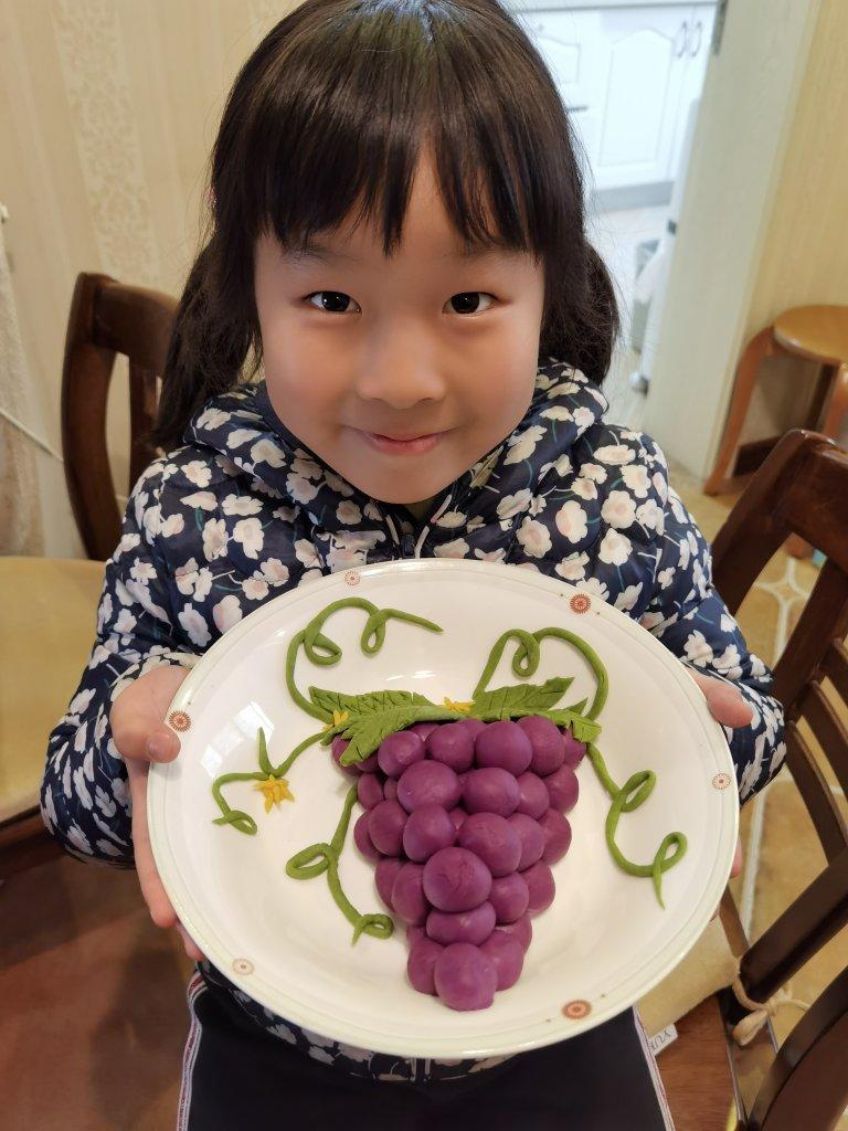 卡通馒头🍇葡萄造型牛奶馒头
