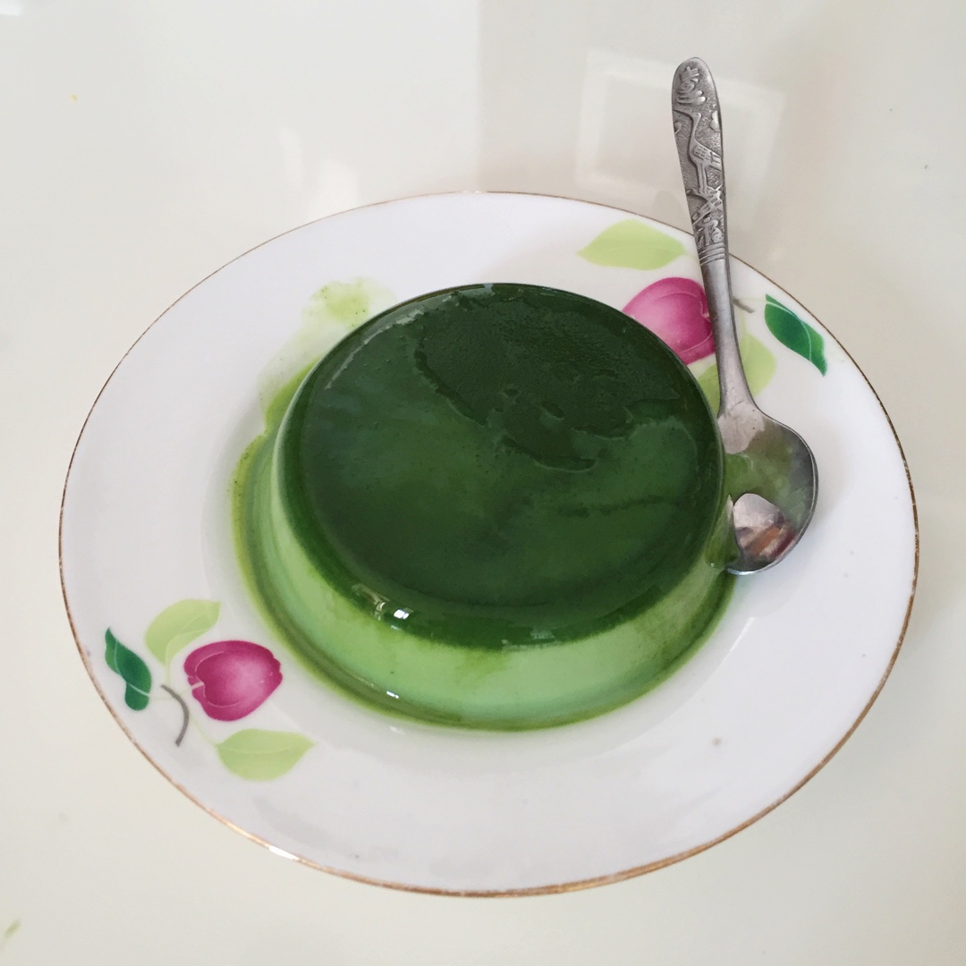 翡翠抹茶牛奶布丁