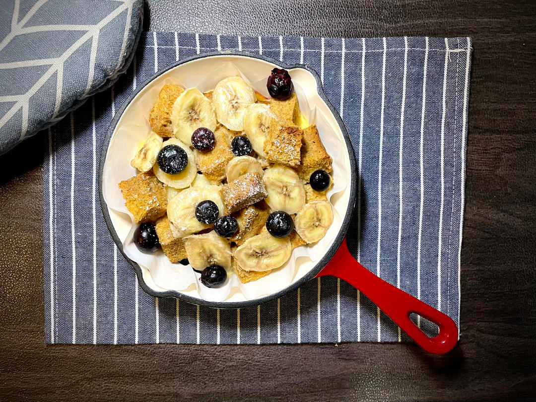 金沙肉松吐司布丁