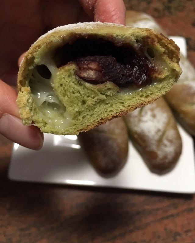 抹茶蜜豆软欧包