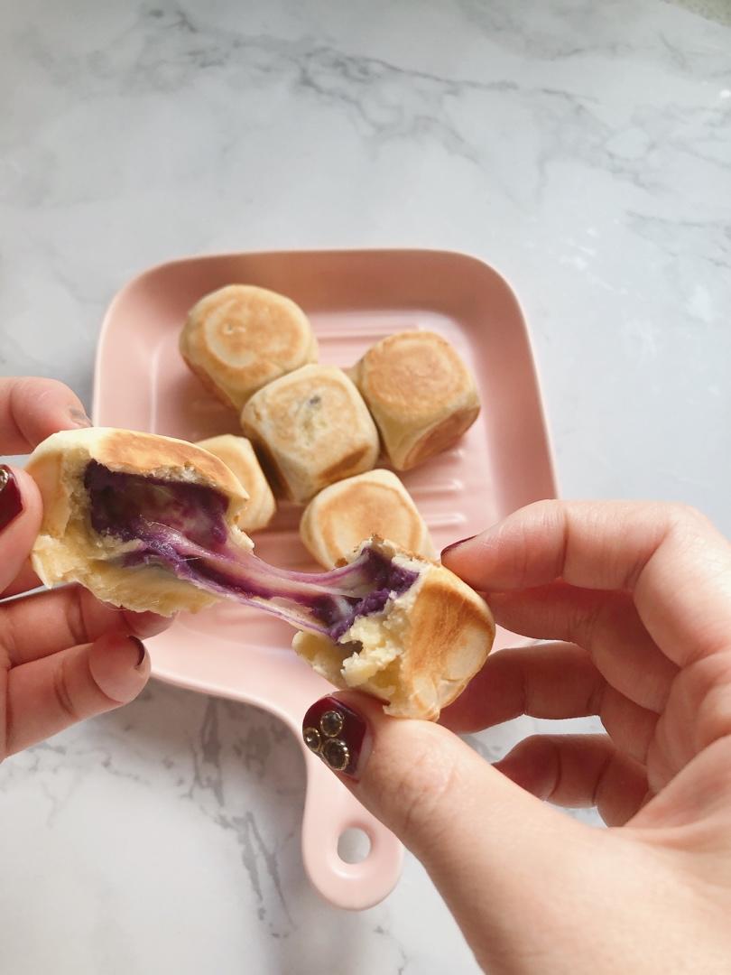 网红爆浆紫薯仙豆糕(低卡版)超长拉丝
