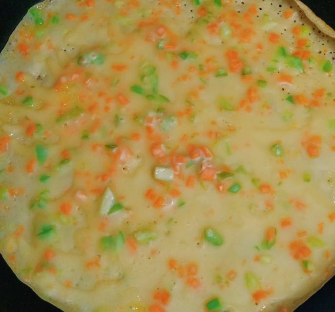 简单快手蔬菜鸡蛋煎饼