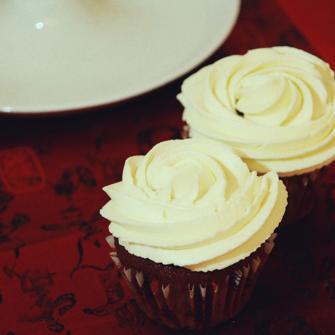 传统红丝绒杯子蛋糕（极软无泡打粉）Red velvet cupcake