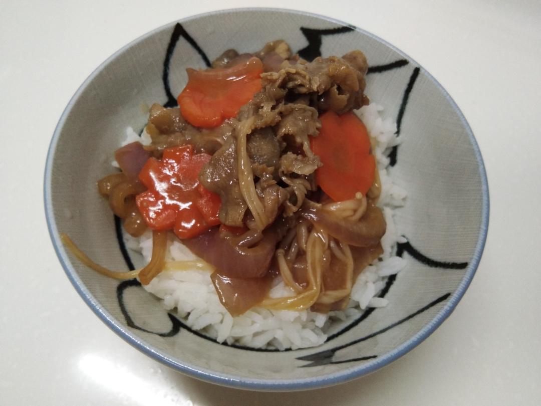 肥牛金针菇盖浇饭——秒杀吉野家肥牛饭