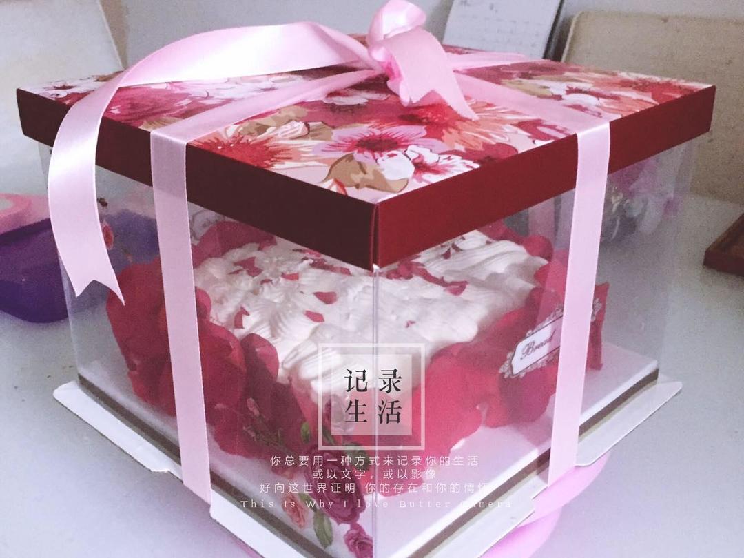 玫瑰方形蛋糕的做法