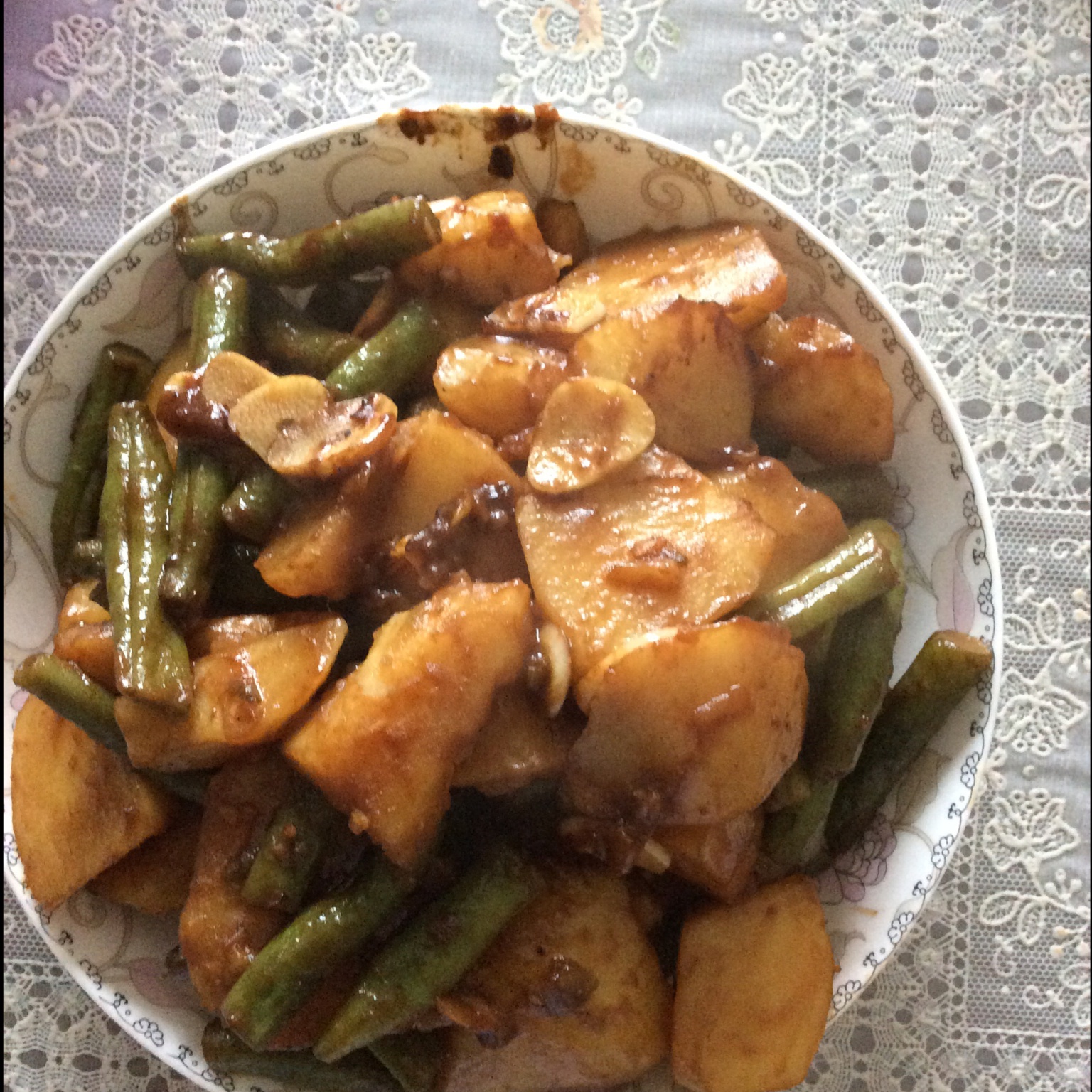 土豆炖豆角