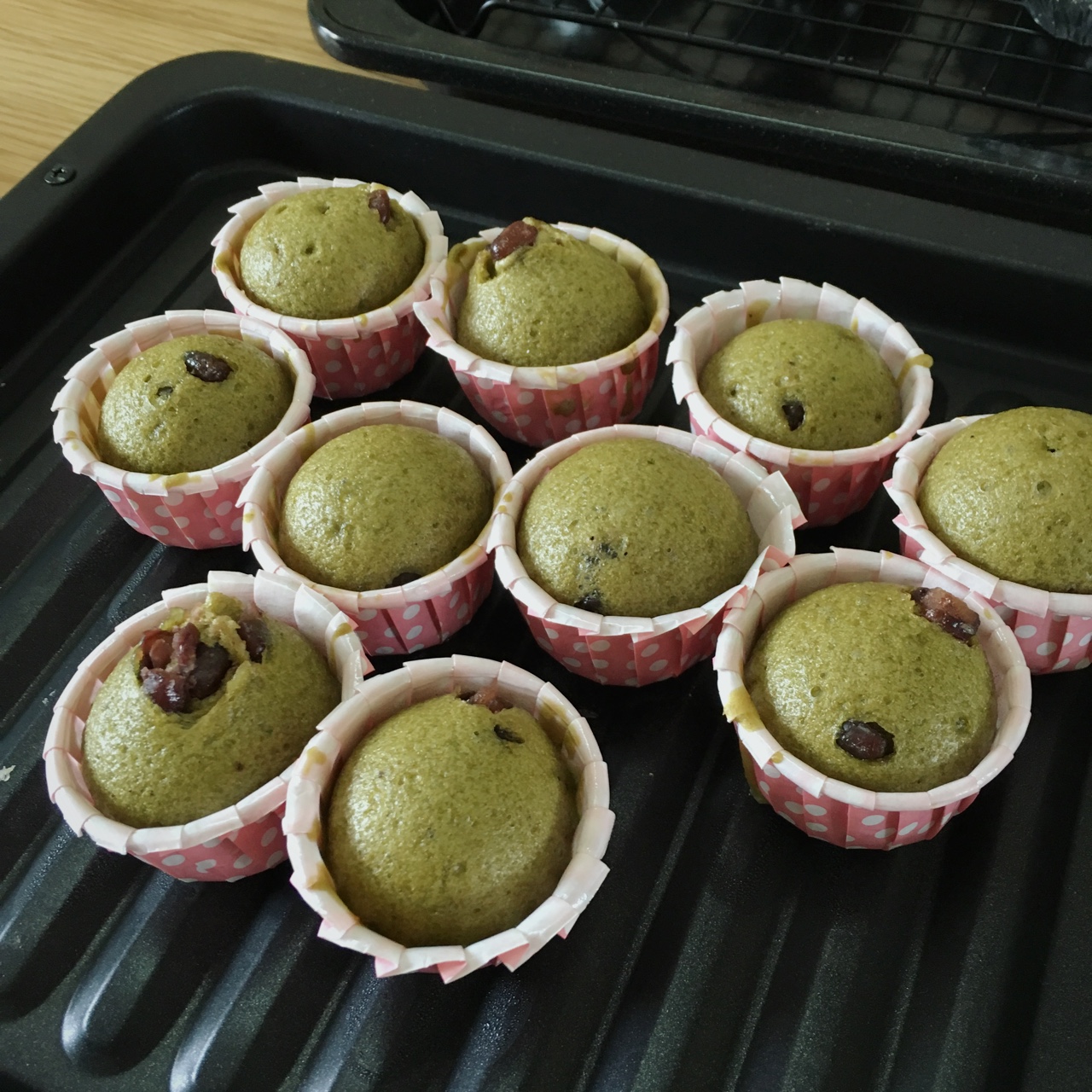 Matcha Mushipan抹茶红豆蒸蛋糕