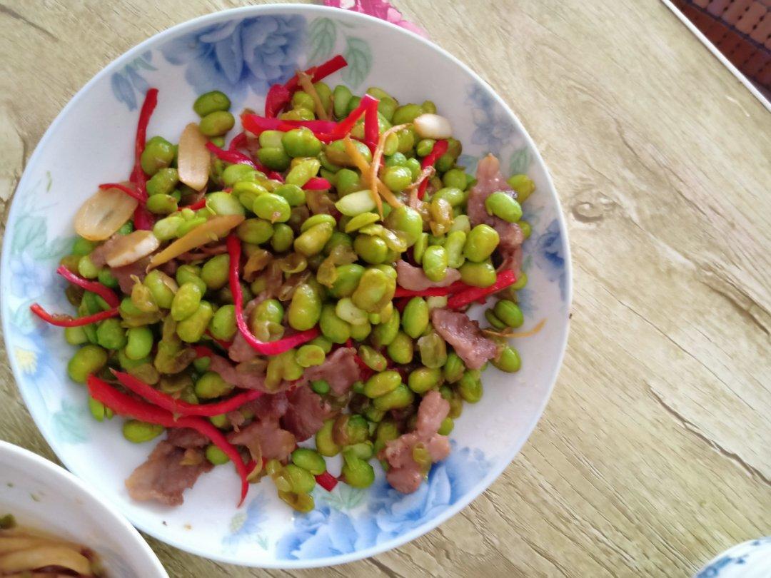 毛豆炒肉