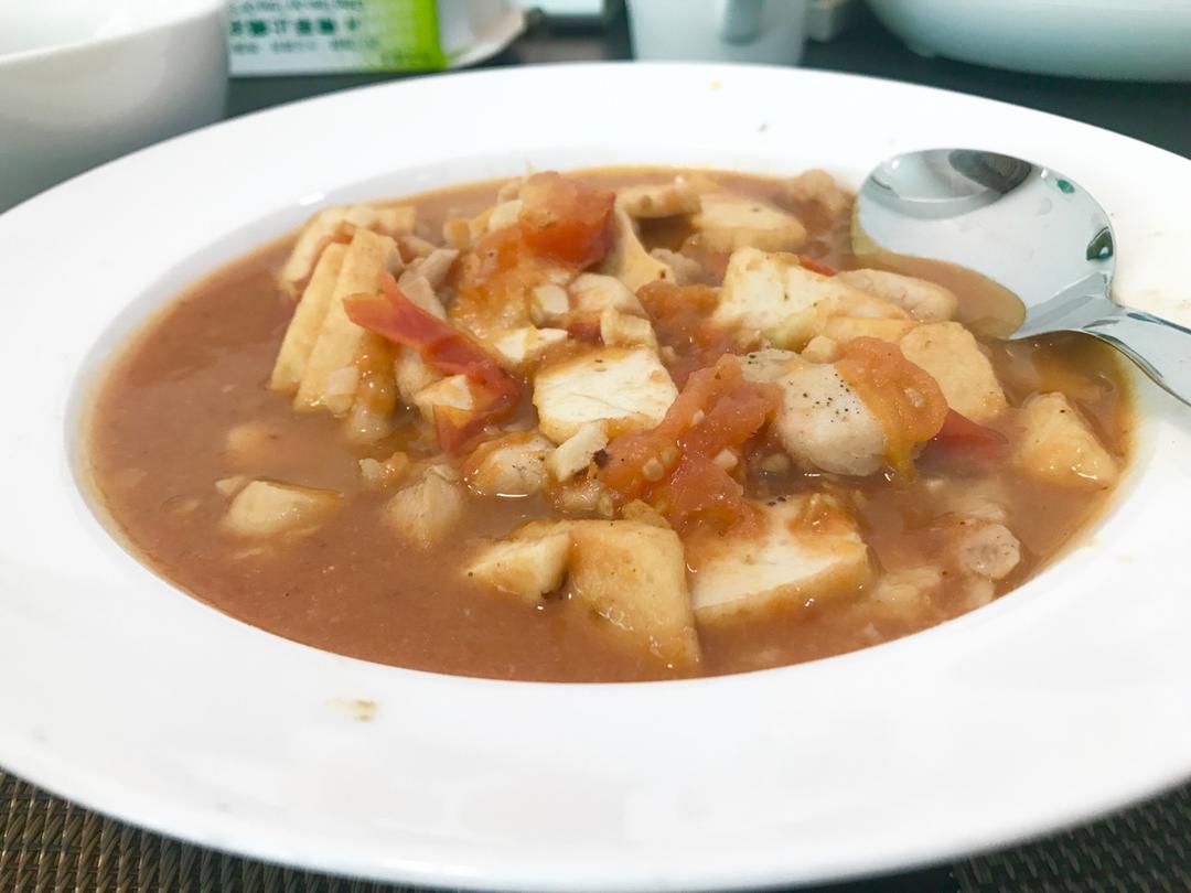 酸爽开胃的番茄炖鸡肉（低卡减肥.通便排毒）