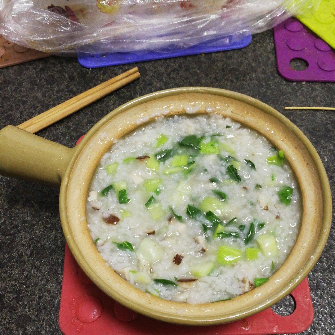 香菇青菜粥（砂锅粥）