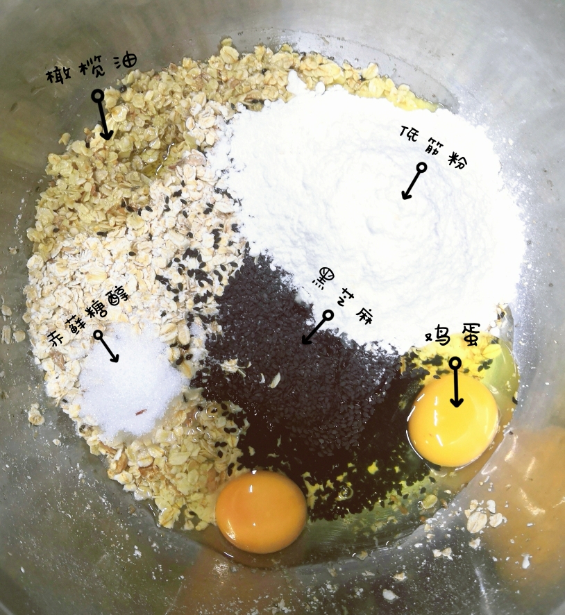 减脂小零食——燕麦饼的做法 步骤1