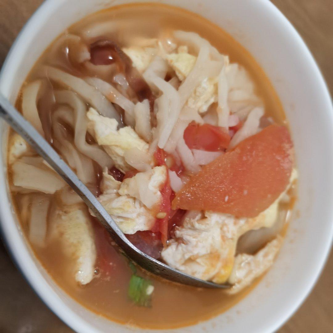 mualee做的西红柿鸡蛋烩饼