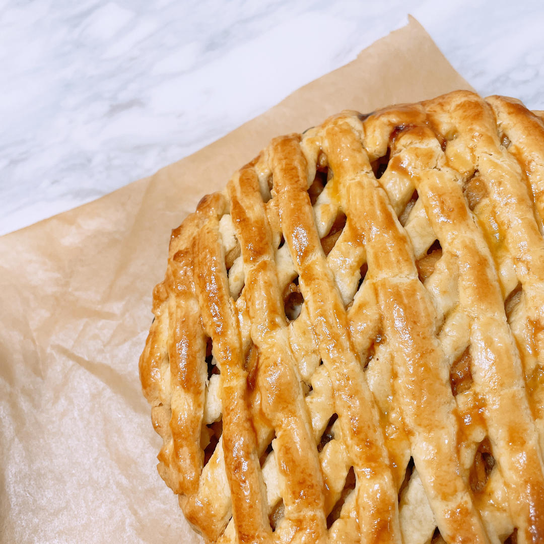 【可爱小花篮】美味格子苹果派