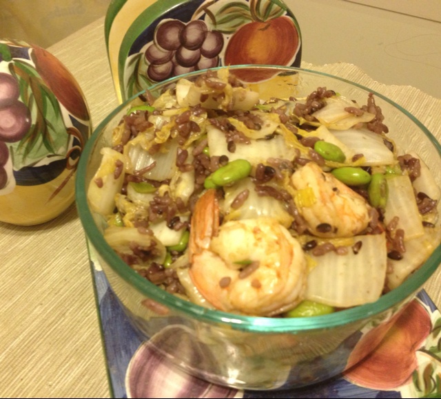 豌豆玉米虾仁炒饭