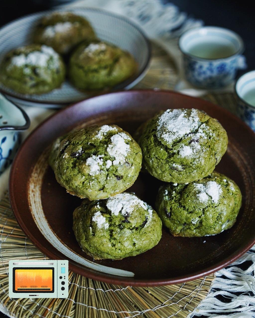 抹茶奶酪巧克力曲奇 Matcha Cream Cheese Choc Cookies